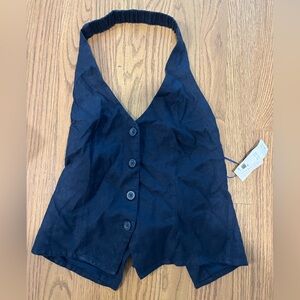 Hollister Dark Blue Vest Halter